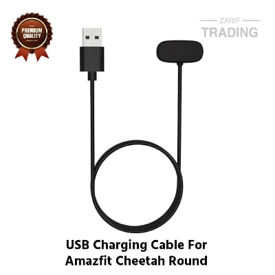Picture of Amazfit Cheetah Round Magnetic Charging Cable 2 Pin High Quality USB Charger Cable USB Charging Cable Dock Bracelet Charger for Amazfit Cheetah Round Smart Watch (Black)