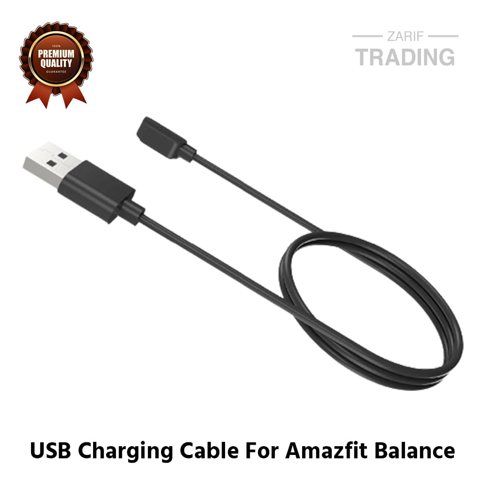 Picture of Amazfit Balance Magnetic Charging Cable 2 Pin High Quality USB Charger Cable USB Charging Cable Dock Bracelet Charger for Amazfit Balance Smart Watch (Black)