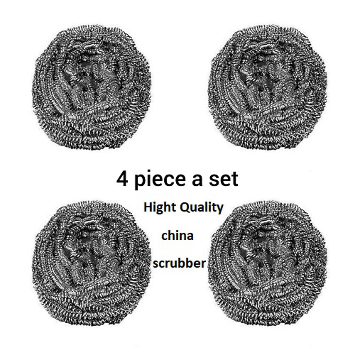 Picture of Dish Wash Metal Scrubber(4 Pcs) -Silver
