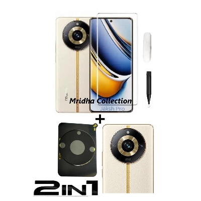 Picture of 2in1 Protector Combo Pack for Realme 11 Pro 5G (A+ GRADE) UV Glass Screen Protector+9h Camera Glass Protector