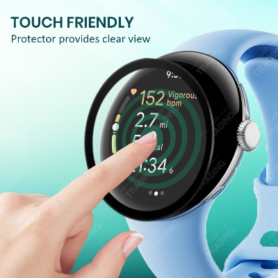 Picture of Google Pixel 2 Protector Protector Smart Watch Full Coverage Plastic Screen Protector (Black)