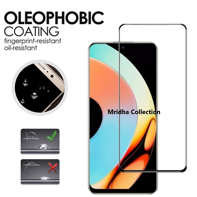 Picture of Realme 11 Pro+ 5G / Realme 11 Pro Plus 5G Full Glue 9D Curved Tempered Glass Screen Protector Edge to Edge Fit Protection Tempered Glass (Black)