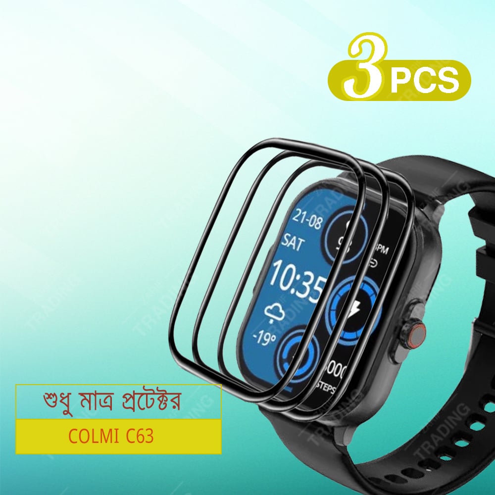 Picture of Colmi C63 Smart Watch Full Coverage Plastic Screen Protector (Black)