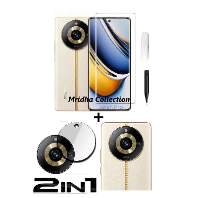 Picture of 2in1 Protector Combo Pack for Realme 11 Pro+ 5G / Realme 11 Pro Plus 5G (A+ GRADE) UV Glass Screen Protector+Camera Glass Protector