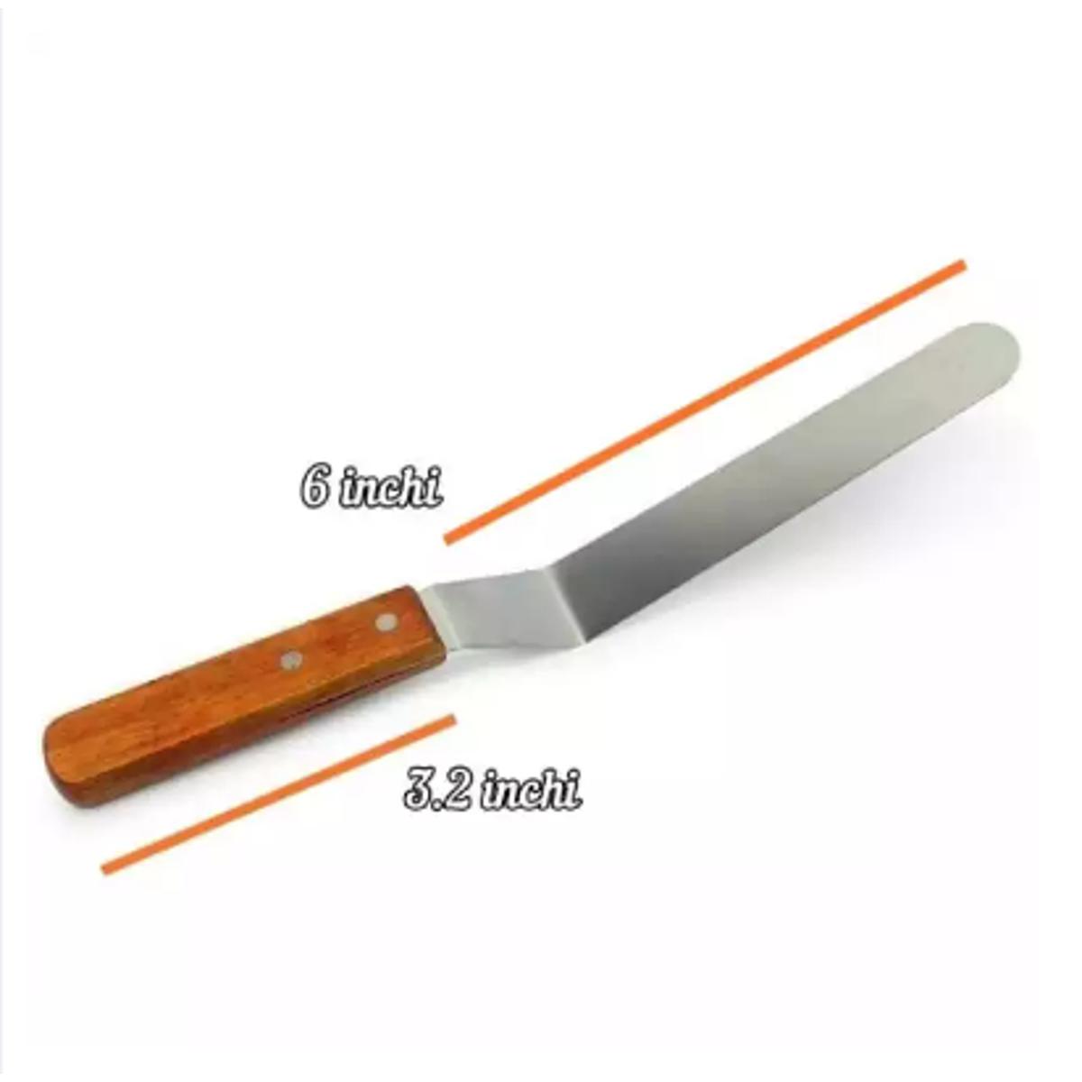 Picture of Stainless Steel Cake Planer-6 inchi Cake Knife & Wooden Handle -Silver