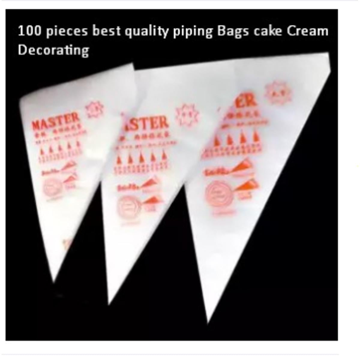 Picture of 100pcs Plastic Piping Bags Cake Cream Decorating