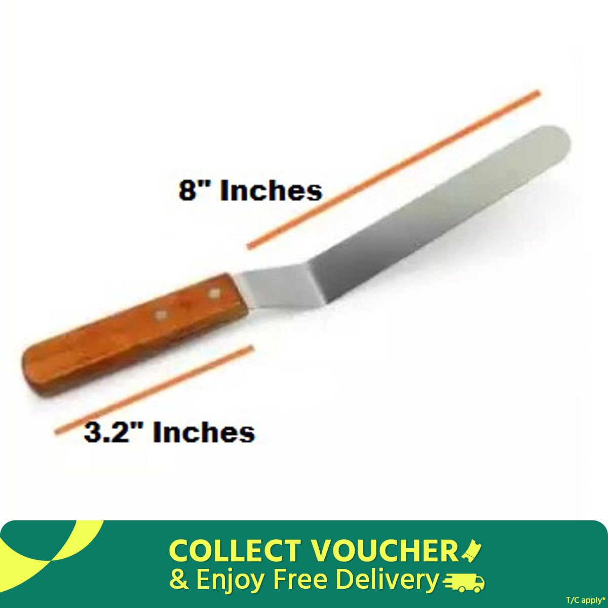 Picture of Stainless Steel Cake Planer-8" inchi Cake Knife & Wooden Handle -Silver