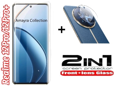Picture of 2in1 Protector Combo Pack for Realme 12 Pro+ 5G / Realme 12 Pro Plus 5G (A+ GRADE) UV Glass Screen Protector+Camera Glass Protector