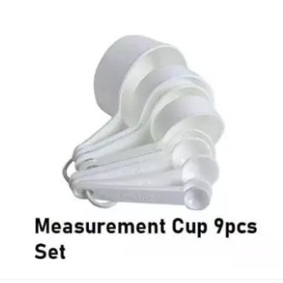 Picture of Measerment Cup Set 9 piece set - White -White