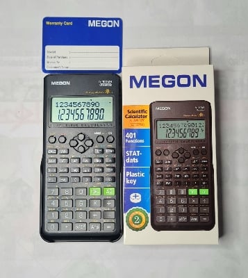 Picture of MEGON FX-100MS 2nd Edition Scientific Calculator Good Quality For Students 2 Years Warranty Black