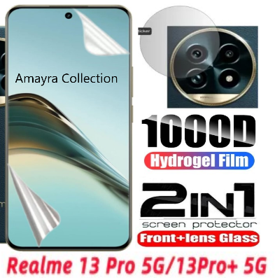 Picture of 2in1 Protector Combo Pack for Realme 13 Pro+ 5G / Realme 13 Pro Plus 5G (Front Hydrogel Screen Protector Poly + Camera Lens Protector)