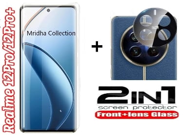 Picture of 2in1 Protector Combo Pack for Realme 12 Pro 5G (A+ GRADE) UV Glass Screen Protector+9h Camera Glass Protector