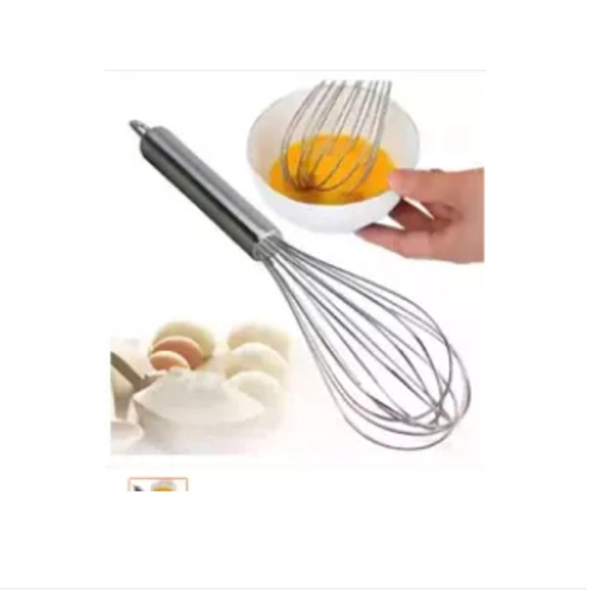 Picture of Stainless Steel Hand Egg Mixer Beater Kitchen Cooking Tool,Stainless Steel Whisk,Food Mixer 7 Inch -Silver