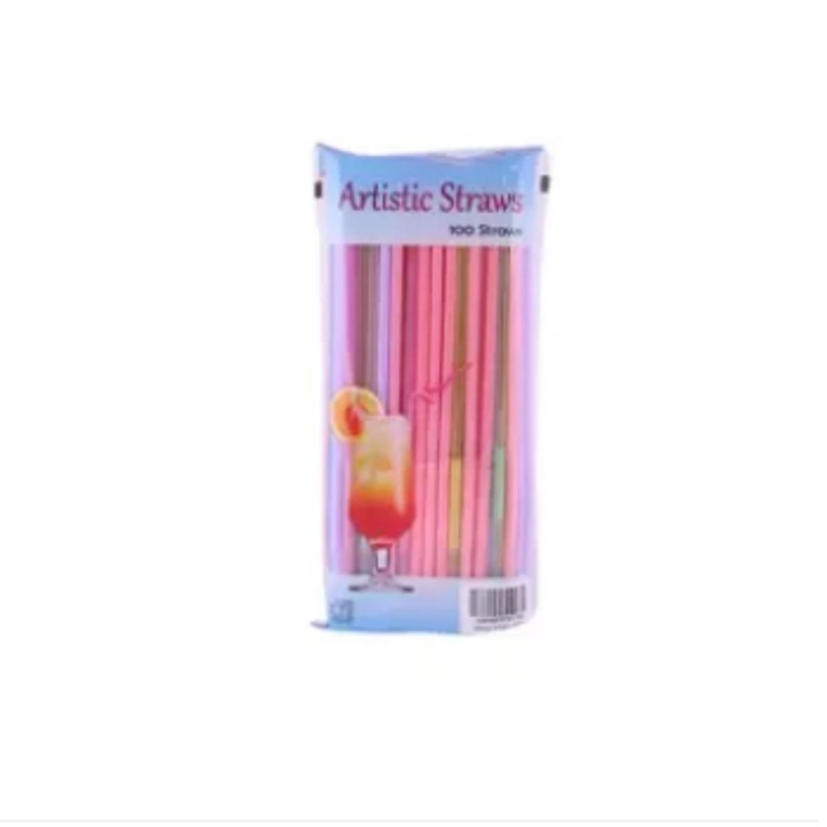 Picture of Artistic Straws - 100pcs (Multicolor -Multicolor