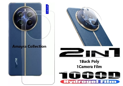 Picture of 2in1 Back Protector Combo Pack for Realme 12 Pro+ 5G / Realme 12 Pro Plus 5G (Back Hydrogel Poly Protector+Camera Lens Protector)