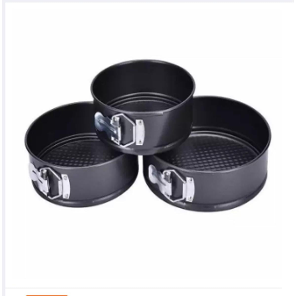 Picture of Nonstick Baking Cup Set 3 Pieces - Black -Black