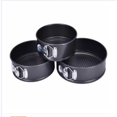 Picture of Nonstick Baking Cup Set 3 Pieces - Black -Black