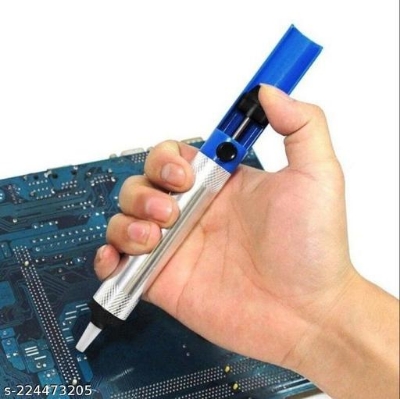 Picture of Desoldering Pump Vacuum Suckeer Solder Removal Tool - Easy and Effeective Solder Cleanup Easy to Use and Maintain Blue