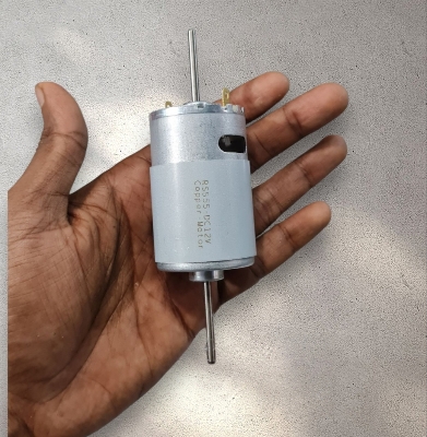 Picture of RS555 DC 12V  D-Shaft Fan Motor For DC Mini Charger Fan Silver