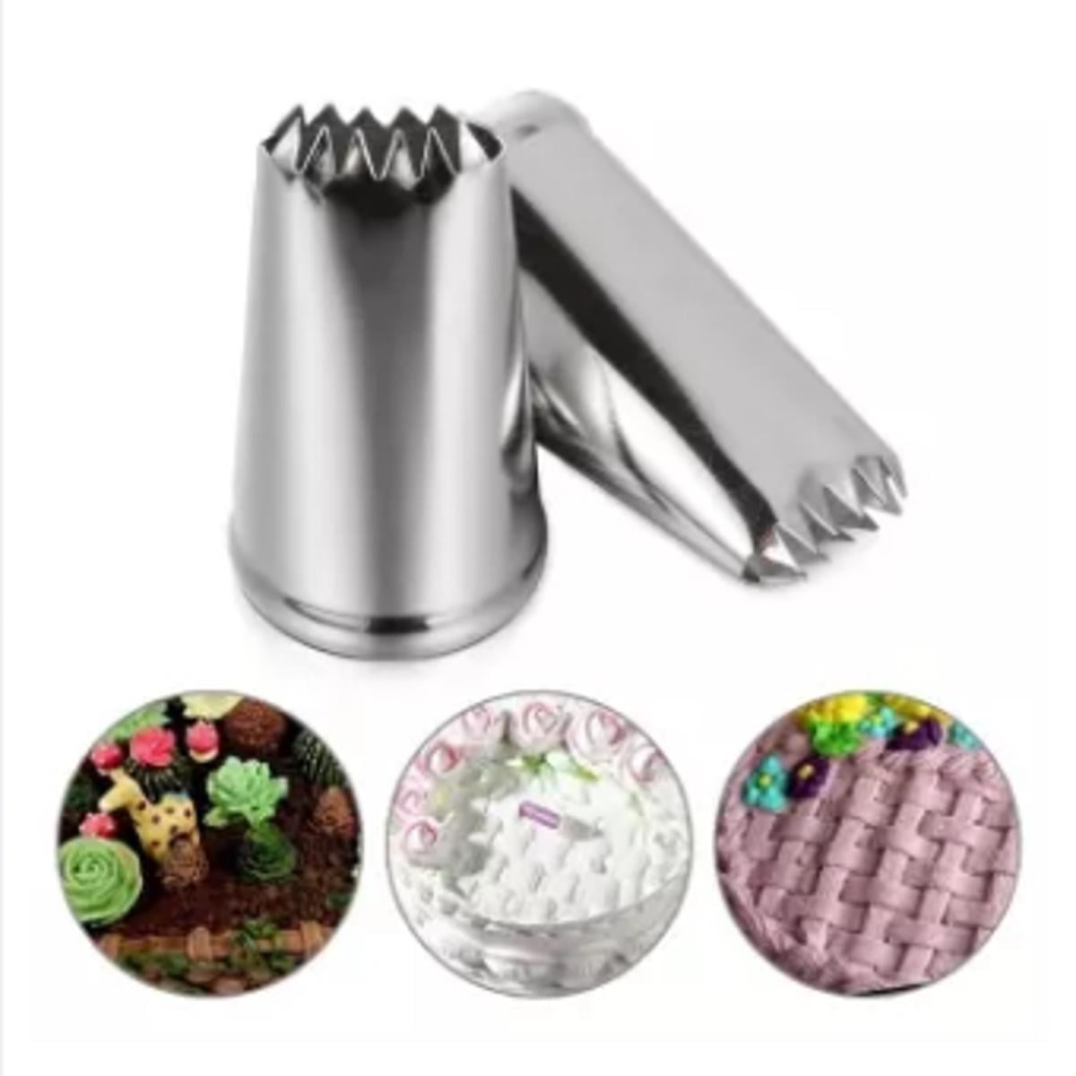 Picture of 1 piece Stainless Steel Basket Design Piping Nozzle For Cake Decoration (Model: Basket) -Silver