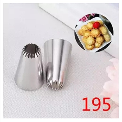 Picture of 1Pcs 195 Rose  Nozzle for Cake Decoration -Silver