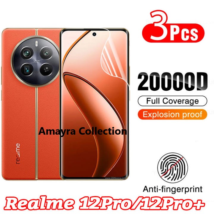 Picture of Realme 12 Pro+ 5G / Realme 12 Pro Plus 5G TPU Protective Film Hydrogel Front Poly Protector Screen Protector Anti-Shatter / High Definition (Front Poly)