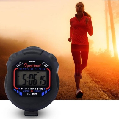 Picture of XL-013 Digital Timer Multifunctional Electronic Sports Stopwatch with Large Handheld Sports Trainer Fitness Trainer and Referee Black