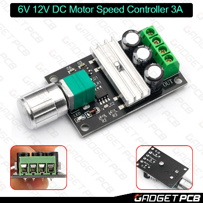Picture of 1203B PWM 6V 12V 24V 28V 3A DC Motor Speed Controller Regulator 