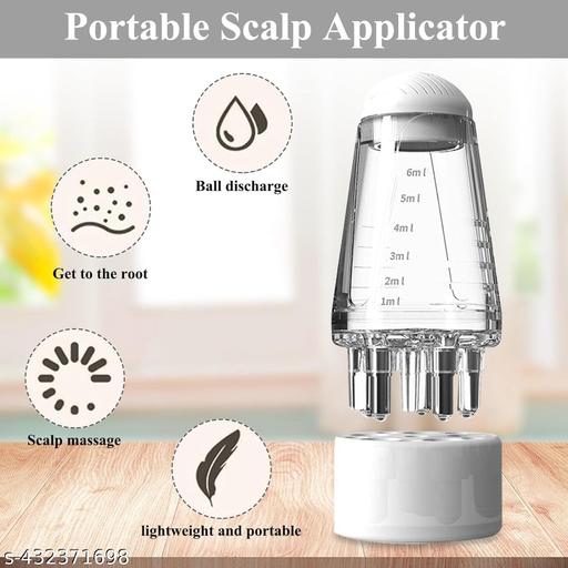 Picture of Mini 6ML Portable Scalp Applicator Liquid Comb Roots Massage Medicine for Hair Growth Serum Oil Nourish Oil Applicator Hair Care White