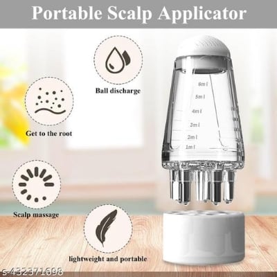 Picture of Mini 6ML Portable Scalp Applicator Liquid Comb Roots Massage Medicine for Hair Growth Serum Oil Nourish Oil Applicator Hair Care White