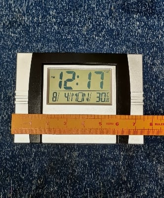 Picture of Digital Square Table And Wall Clock Temperature display Medium Size Blue