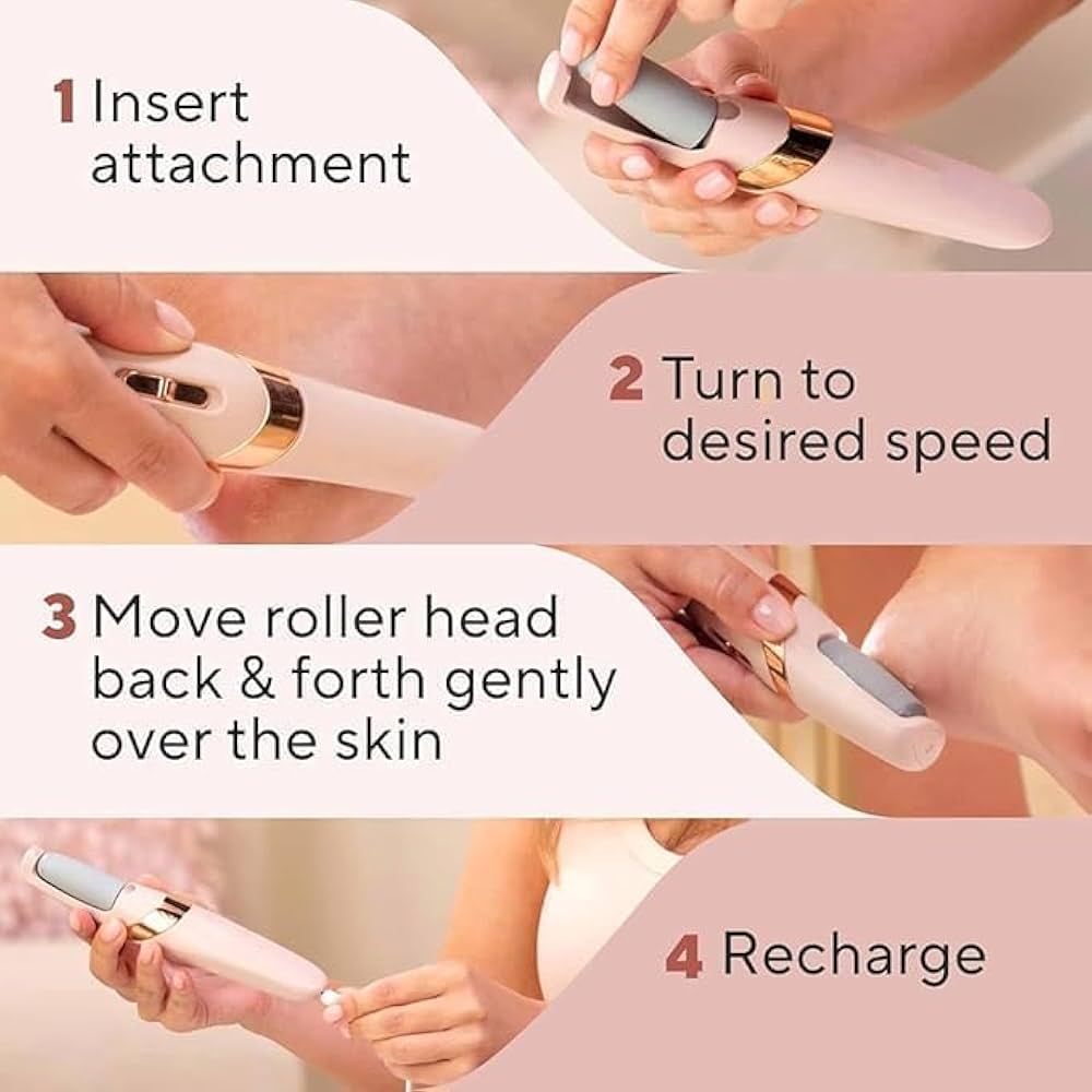 Picture of Electric Foot Callus Removers Rechargeable Machine Portable Electronic Foot File Pedicure Tools White