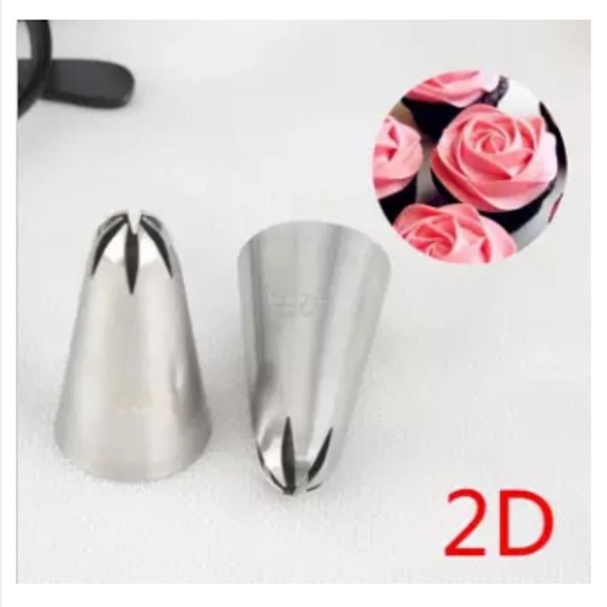 Picture of 2D Nozzle for Cake Decoration big size 1 piece -Silver
