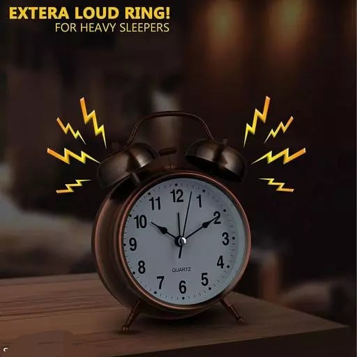 Picture of Best Quality Metal Alarm Clock With Light and Bell 