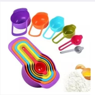 Picture of 6 Piece Measuring Cups and Spoons -Multicolor