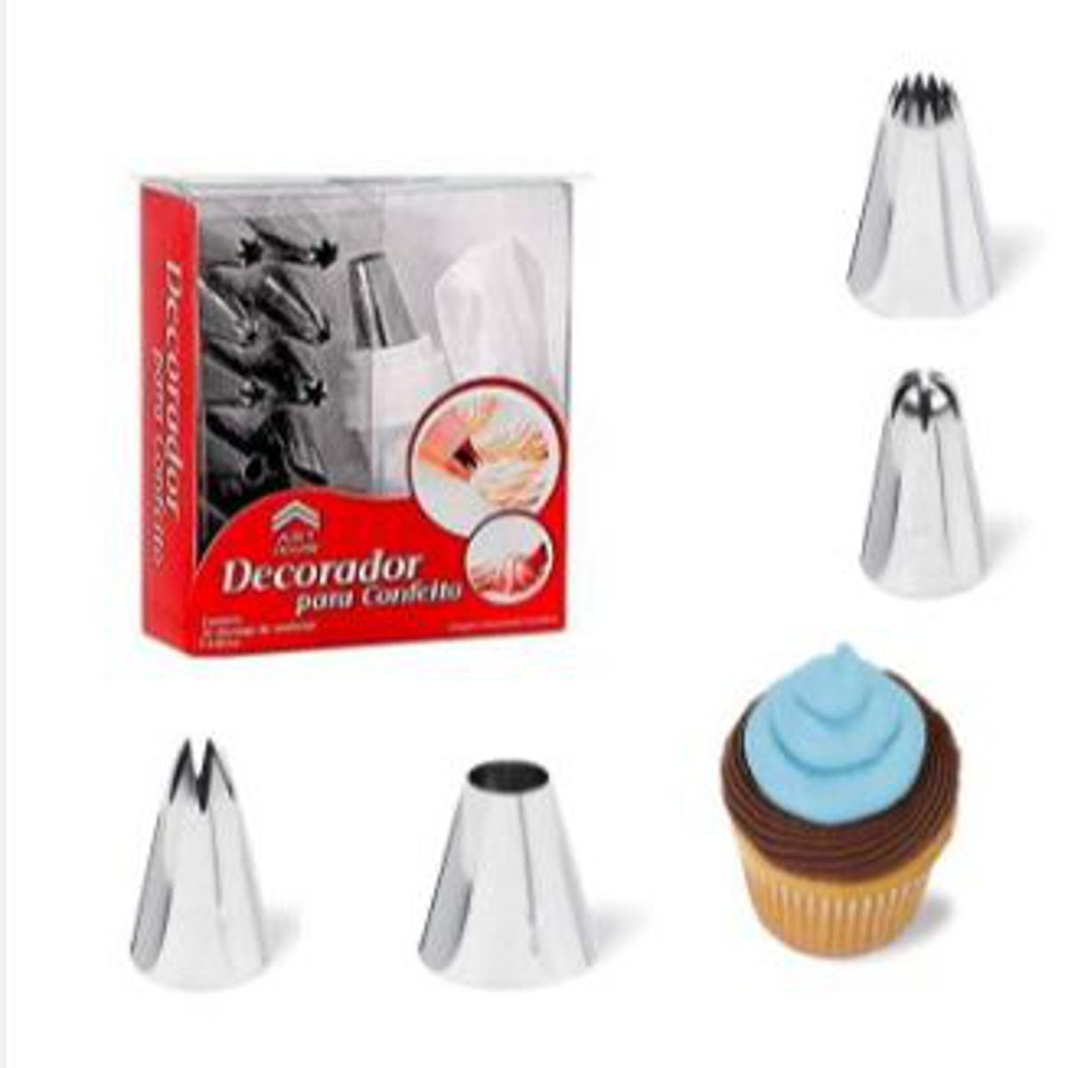Picture of 12 Pcs/Set Silicone Icing Piping Cream Pastry Bag +12PCS Stainless Steel Nozzle Pastry Tips Converter DIY Cake Decorating Tools -White