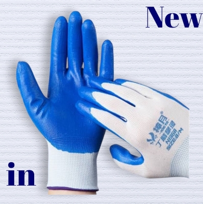 Picture of Nylon Rubber coated Safety Hand Gloves for Industrial , Household, Bike Riding Hand Gloves 