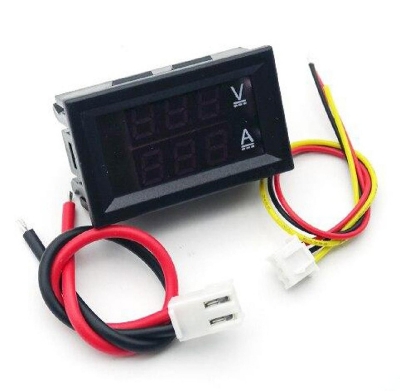 Picture of 0.28 inch Mini Digital Voltmeter Ammeter DC 100V 10A Panel Amp Volt Current Meter Tester 0.28 Inch Blue Red Dual LED Display 