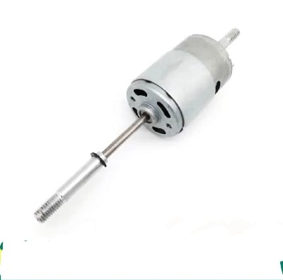 Picture of RS775 / 755 DC FAN Motor 12V with Long Shaft and Threaded Coupler 
