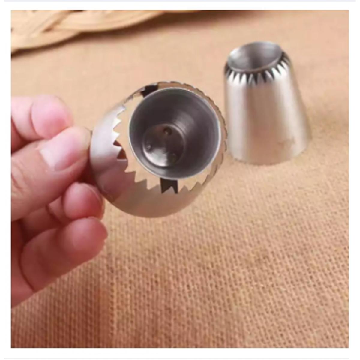 Picture of 1pcs Sulta Ne Ring Cookies Mold Sultan Tube Icing Piping Nozzles For Decrating Cakes Big Size Russian Pastry Tips Dessert Deco -Silver