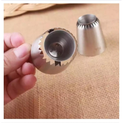 Picture of 1pcs Sulta Ne Ring Cookies Mold Sultan Tube Icing Piping Nozzles For Decrating Cakes Big Size Russian Pastry Tips Dessert Deco -Silver