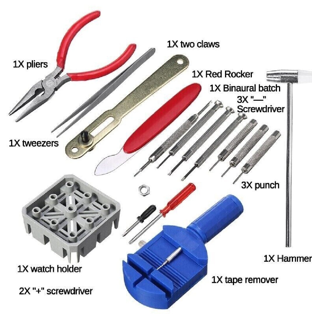 Picture of 16pcs Professional Watchmaker Watch Repair Tools Kits Accessories Set Multicolor
