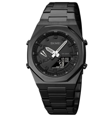 Picture of SKMEI Dual-Display Electronic Watch With Luminous Waterproof Steel Strap Fashion Business Wristwatches For Men 1816 