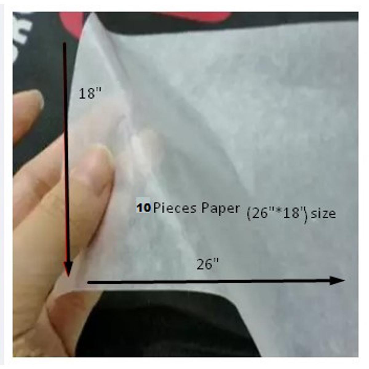 Picture of Oil Paper / Baking Paper for Cake Making Special Tools 26"* 18" size 10 pieces paper -White