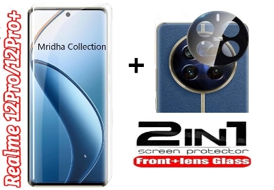 Picture of 2in1 Protector Combo Pack for Realme 12 Pro+ 5G / Realme 12 Pro Plus 5G (A+ GRADE) UV Glass Screen Protector+9h Camera Glass Protector