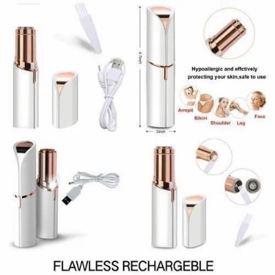 Picture of Rechargeable Flawless Facial Hair Remover Machine White