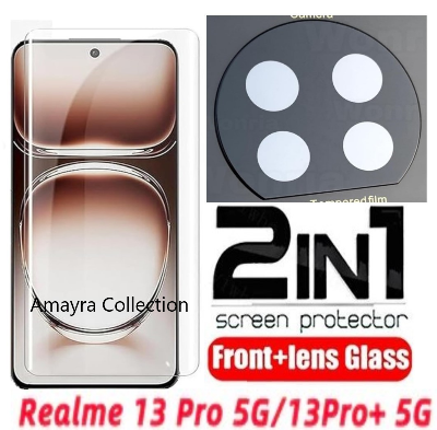 Picture of 2in1 Protector Combo Pack for Realme 13 Pro+ 5G / Realme 13 Pro Plus 5GRealme 13 Pro+ 5G / Realme 13 Pro Plus 5G (A+ GRADE) UV Glass Screen Protector + 3D Camera Protector Lens