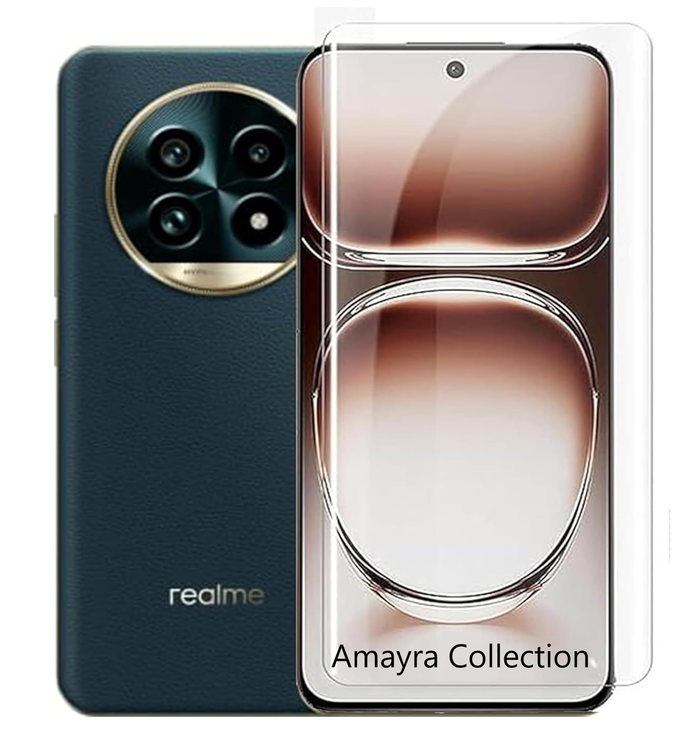 Picture of 3in1 Protector Combo Pack for Realme 13 Pro+ 5G / Realme 13 Pro Plus 5G (A+ GRADE) UV Glass Screen Protector + Back Protector Film + 3D Camera Glass Protector)