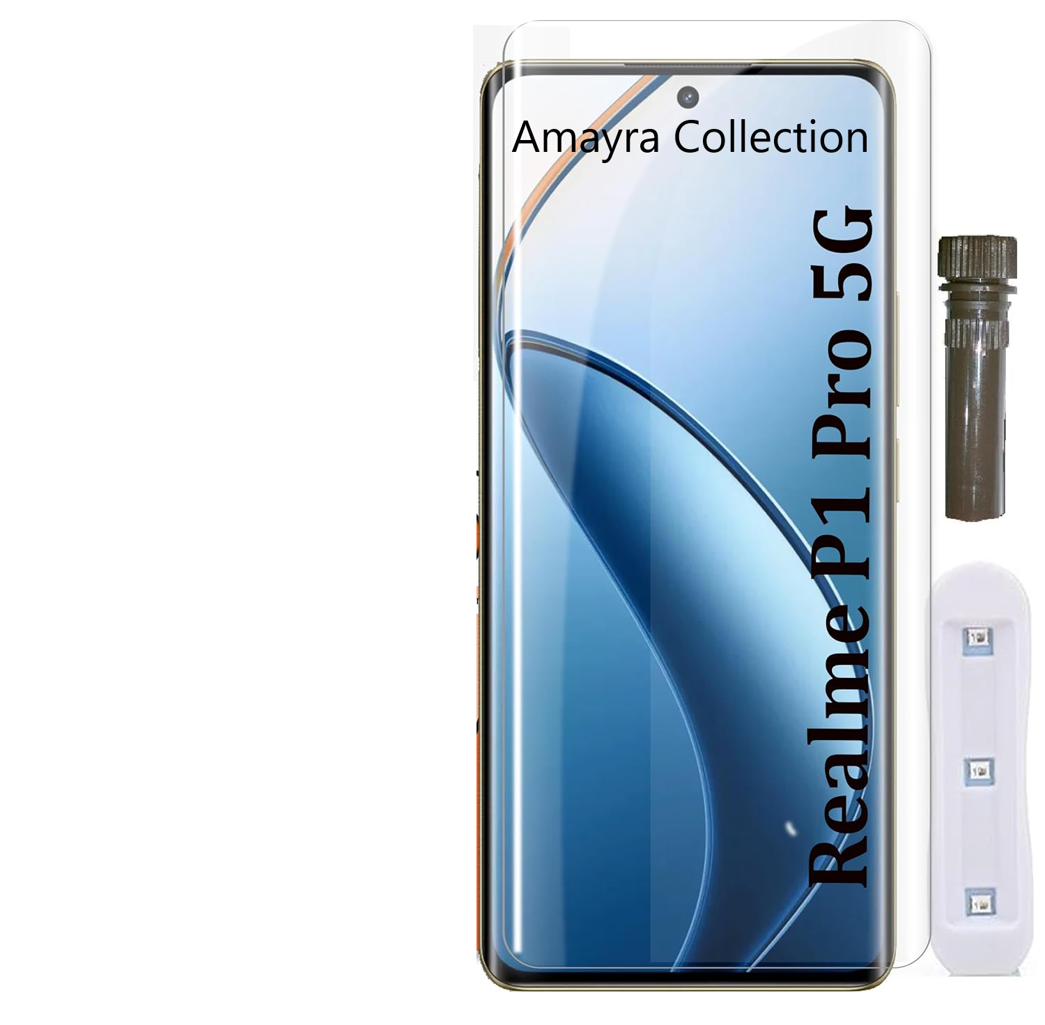 Picture of 2in1 Protector Combo Pack for Realme P1 Pro 5G (A+ GRADE) UV Glass Screen Protector + Camera Protector Lens