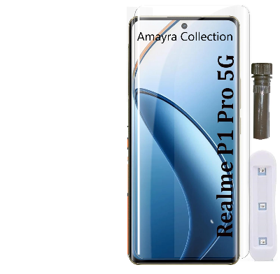 Picture of 2in1 Protector Combo Pack for Realme P1 Pro 5G (A+ GRADE) UV Glass Screen Protector + Camera Protector Lens